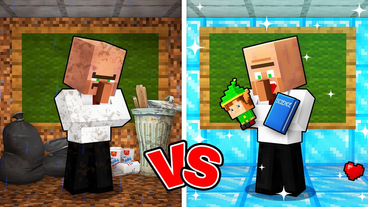 Mikey POOR vs JJ RICH School in Minecraft (Maizen)