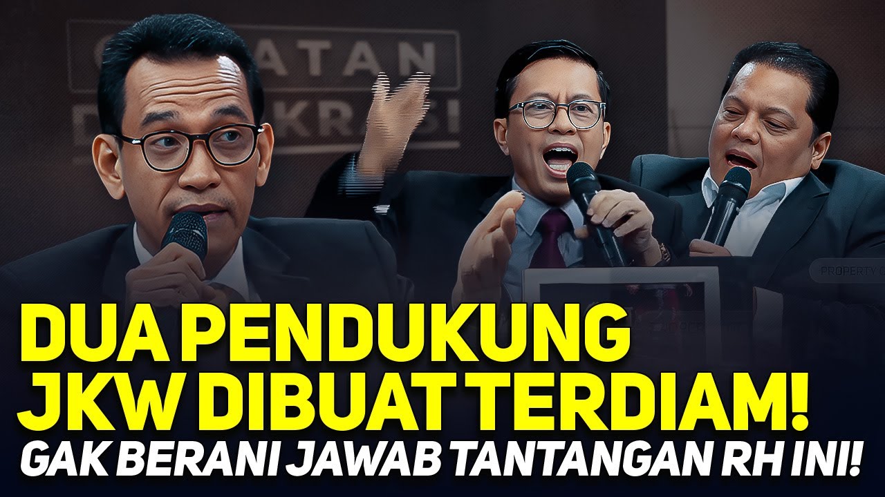 DUA PENDUKUNG JKW DIBUAT TERDIAM! GAK BERANI JAWAB TANTANGAN RH INI!
