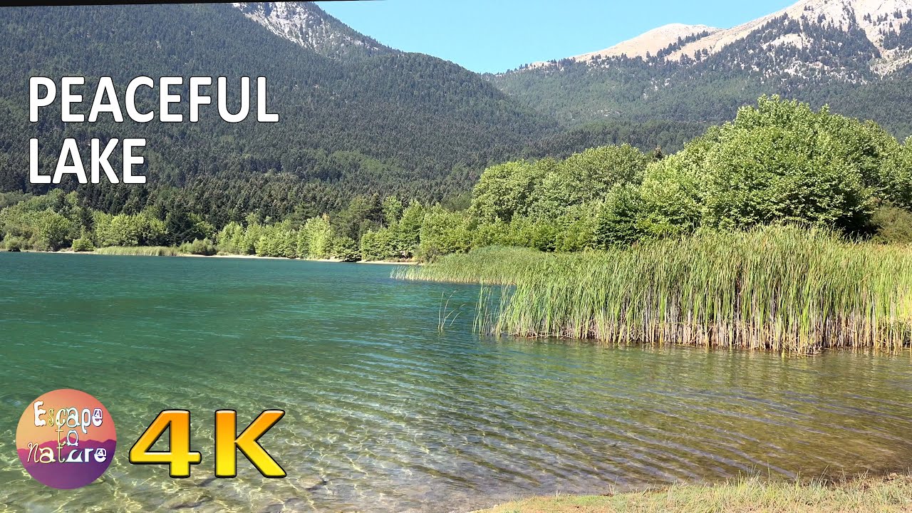 4K Breathtaking lake Doxa - Relaxing and calming nature sounds - Λίμνη Δόξα Φενεός Κορινθίας