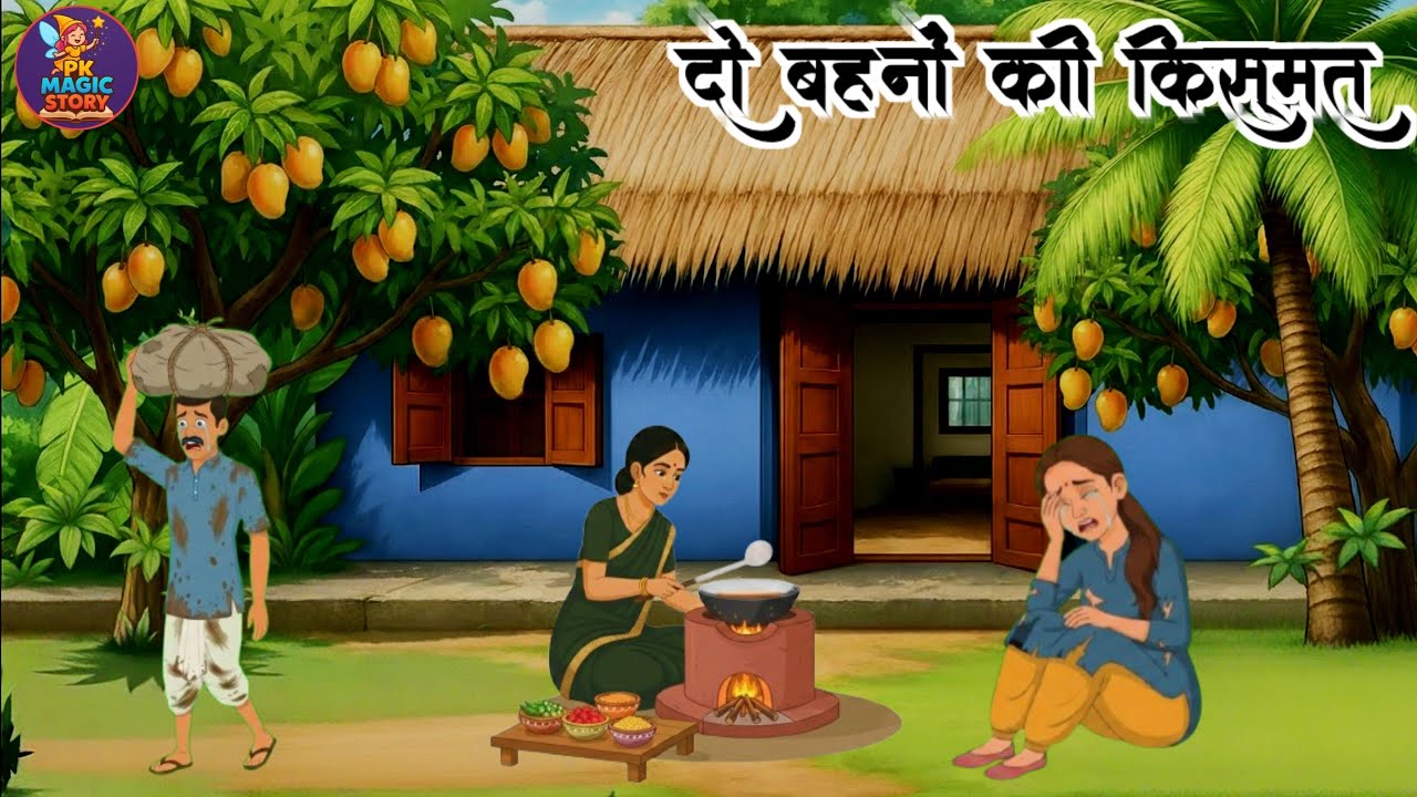 दो बहनों की दुश्मन जैसी किस्मत |Hindi Story |Hindi Moral Stories New |Cartoon Story |Hindi Kahaniyan