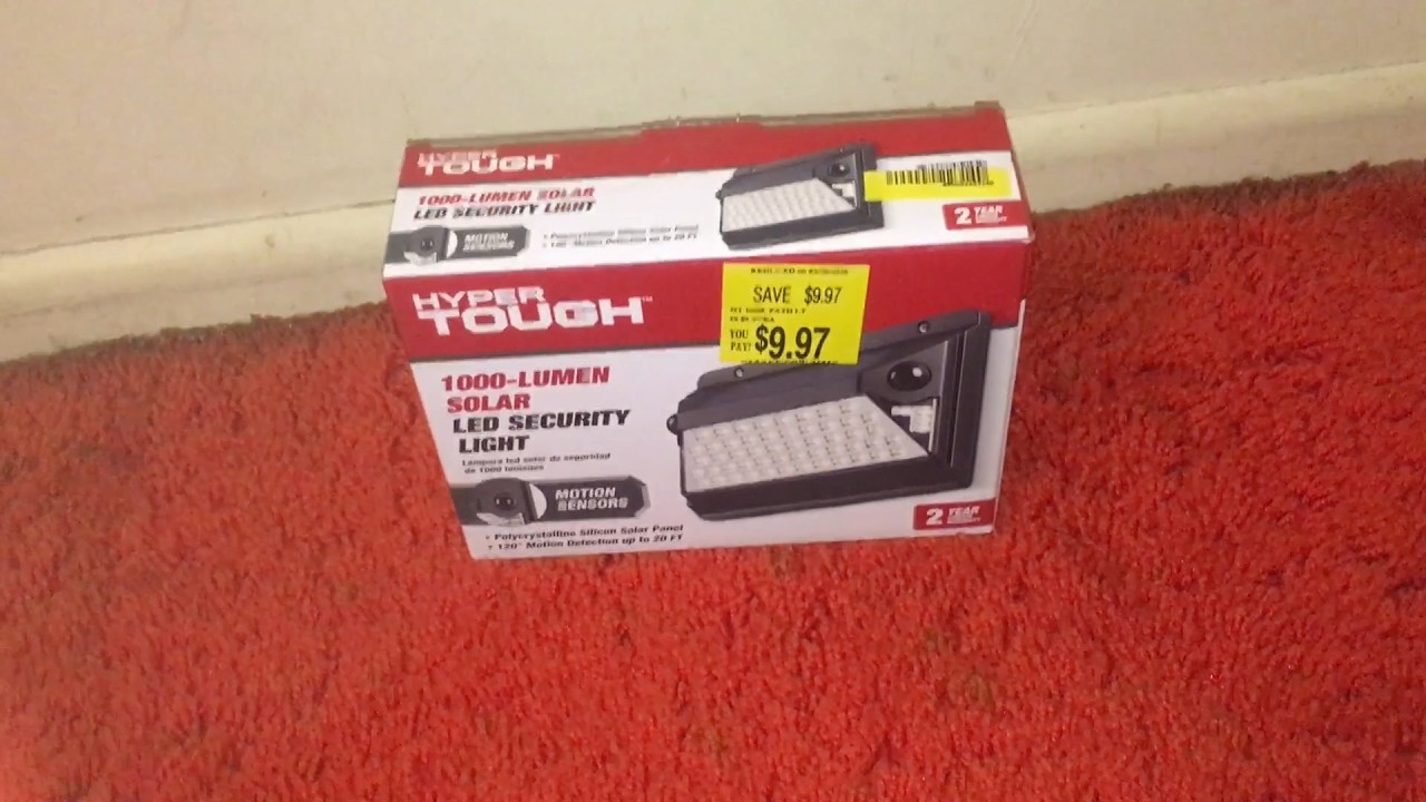 Hyper Tough 1000 lumen Solar Light Motion Sensor let's open it 18650 battery sealed ZDL1205AHB