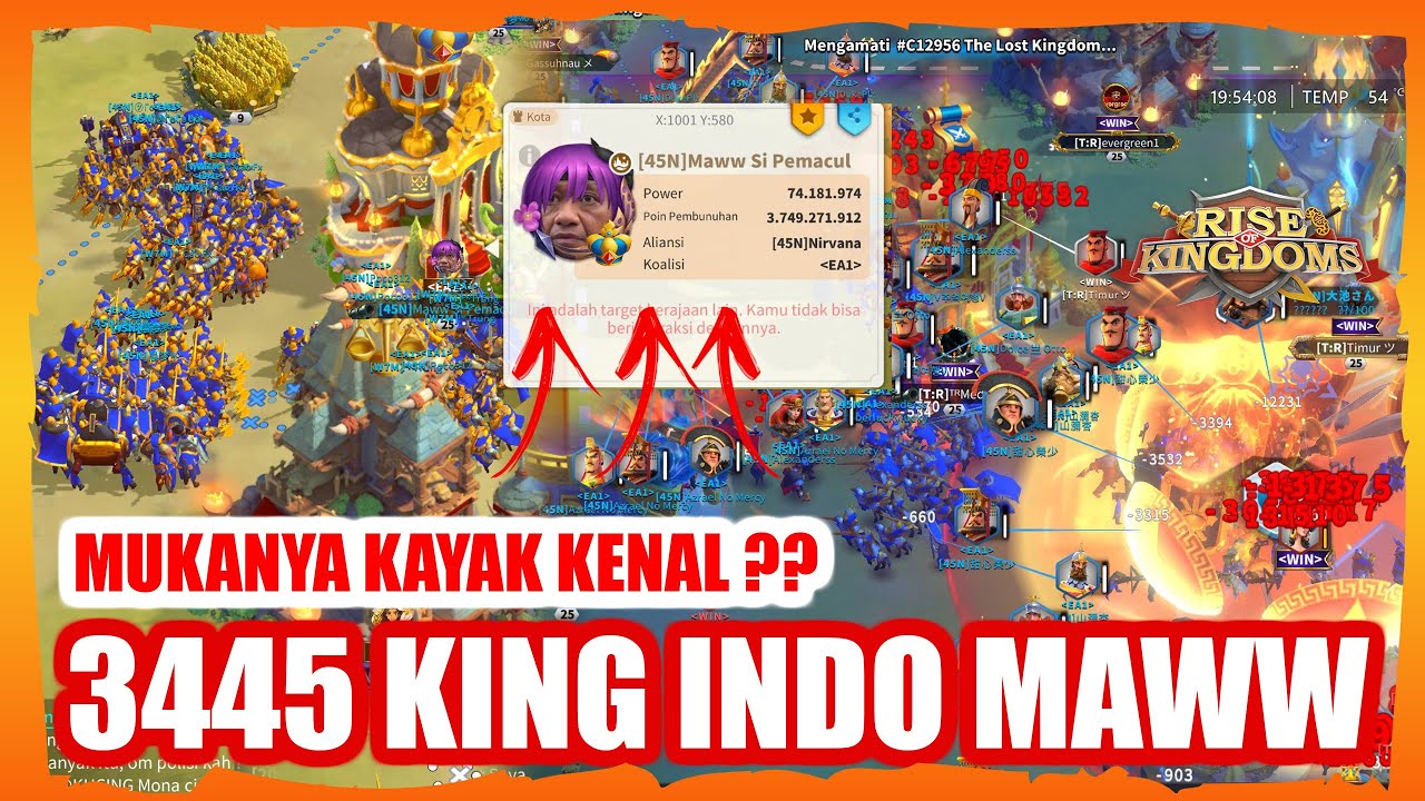 MUKANYA KAYAK KENAL ?? WAR KVK ROK KING INDO MAWW SI PEMACUL 3445