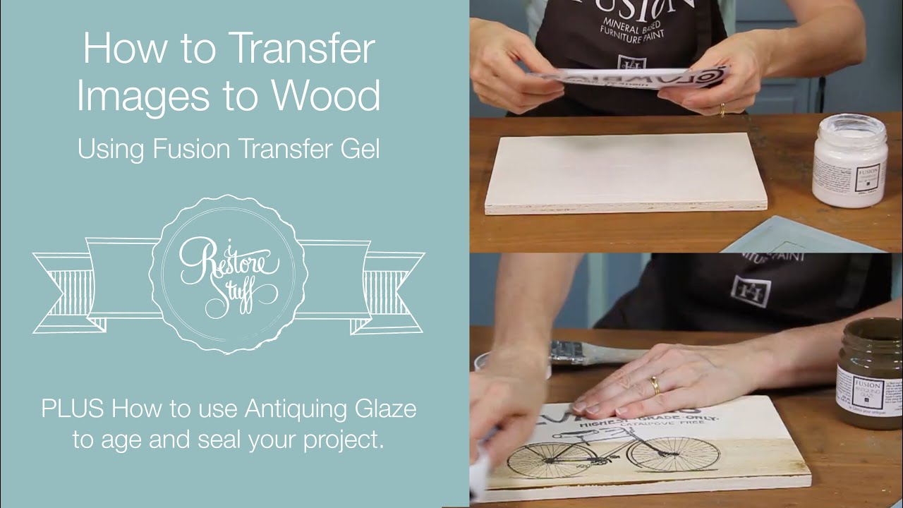 How to Transfer Images to Wood using Transfer Gel + Antiquing Glaze