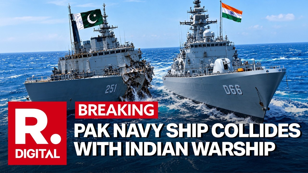 BREAKING: Pakistan Navy Ship Collides With Indian Warship During Routine Surveillance In Arabian Sea