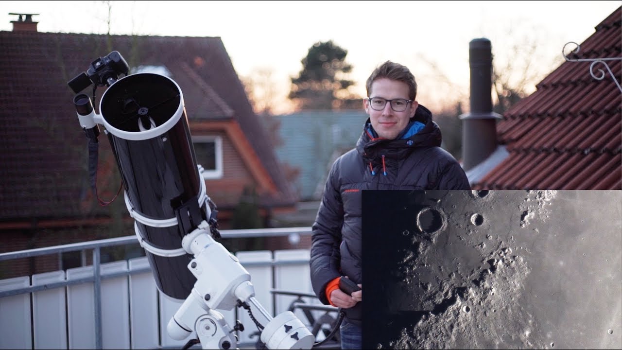 Moon through my Telescope (Live Video)