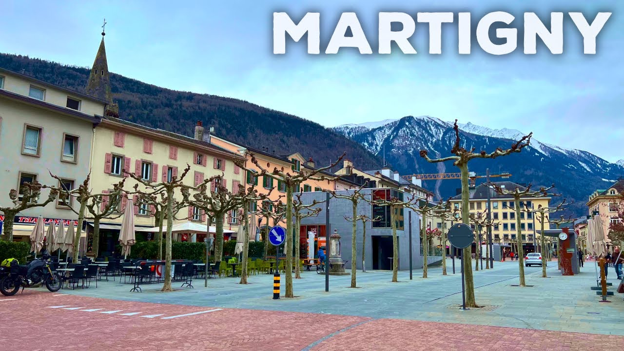 Martigny Switzerland Walking Tour 4K