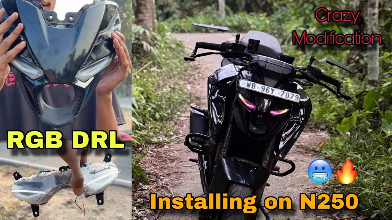 RGB Drl Installing On N250 🥶🔥 // How To Install // Jit Halder 0x
