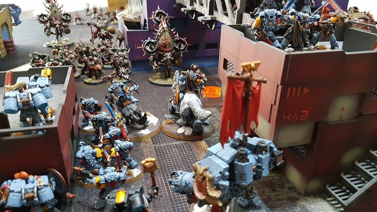 Space Wolves vs Death Guard, 8th edition warhammer 40k batrep
