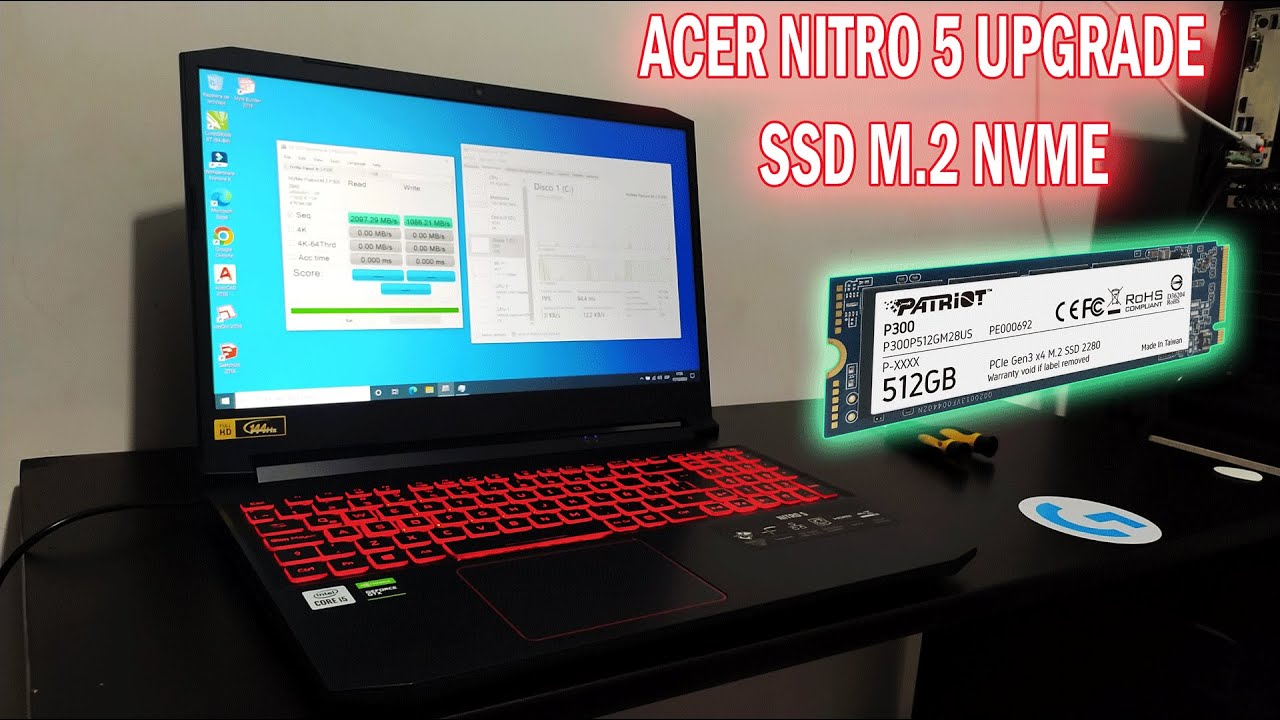 ACER NITRO 5  | Tutorial UPGRADE SSD M.2 NVME 512GB |AN515-55 ESPAÑOL 2023