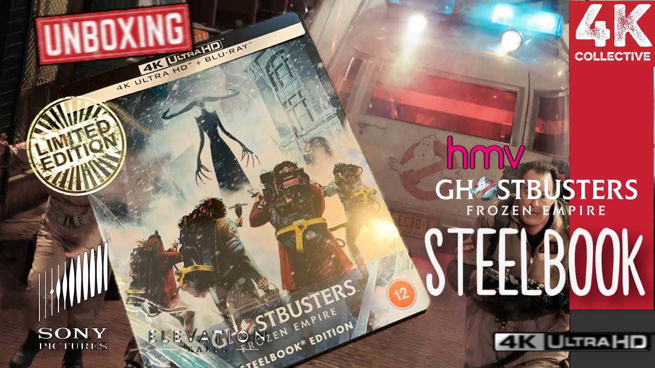 Ghostbusters Frozen Empire 4k UltraHD Blu-ray hmv exclusive steelbook Unboxing