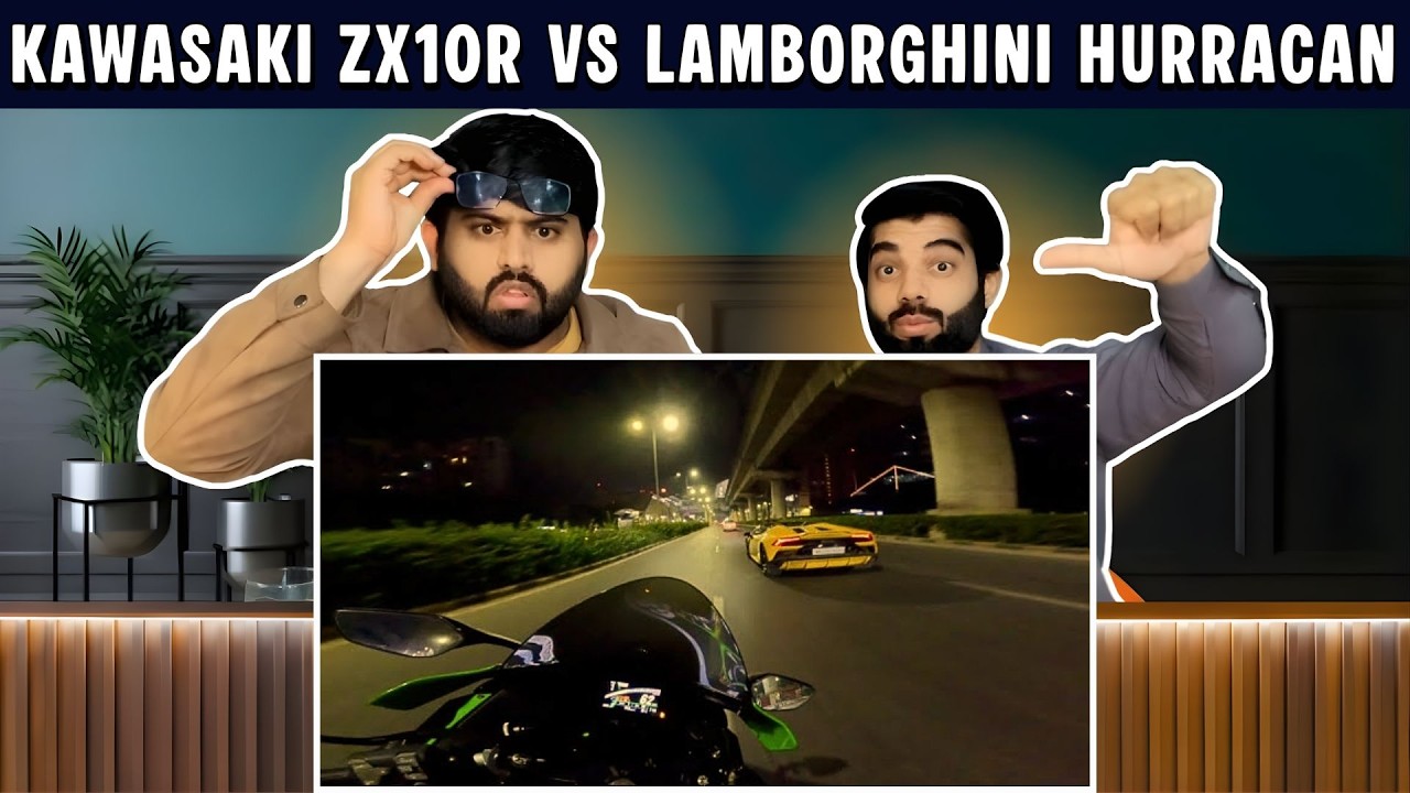 Pakistani Reaction On Kawasaki Ninja ZX10R vs Lamborghini Hurracan hyper ride🔥