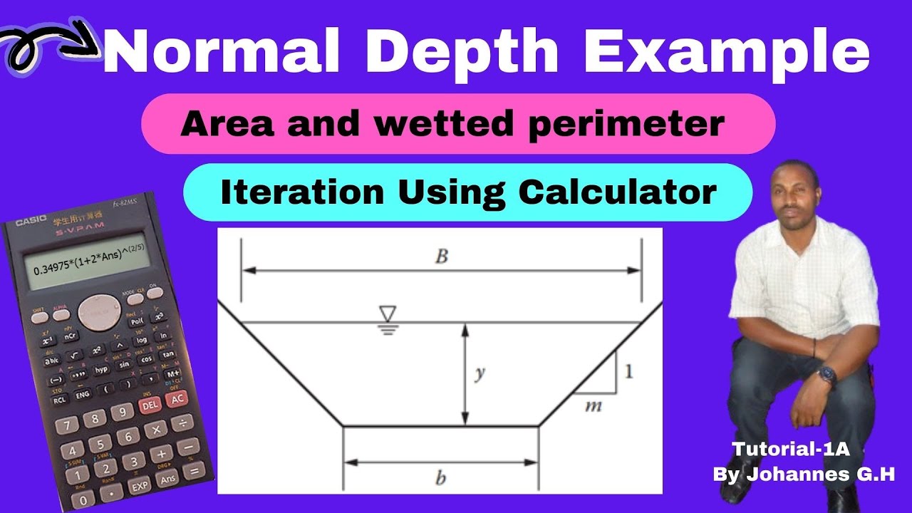 Geometric elements of open channel, uniform flow depth, iteration , discharge , velocity