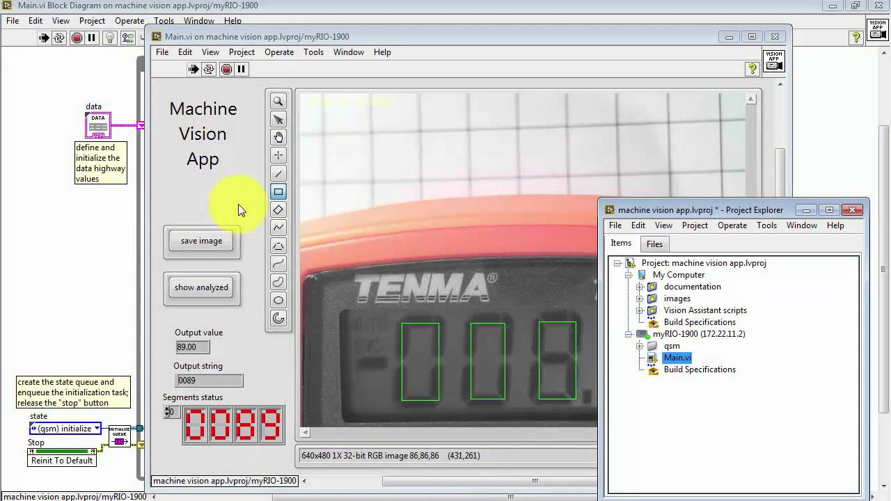 NI Vision: Read a DMM Display
