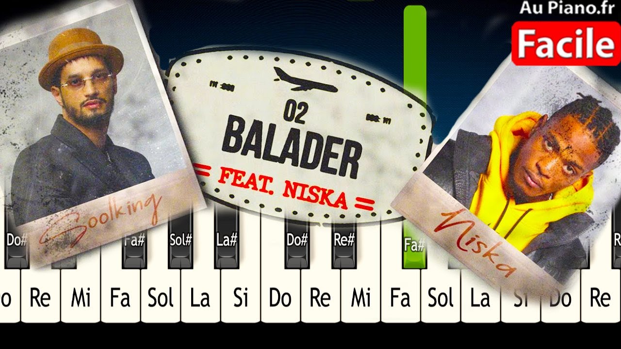 Soolking feat Niska - Balader - Piano Cover Tutorial Instrumental Karaoké Lyrics