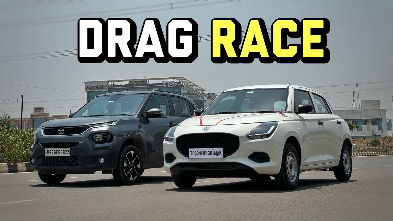 Swift 2024 Vs Tata Punch Drag Race 🔥: 86 bhp vs 80 Bhp !! New Swift 2024 Vs Tata Punch 2024 !!