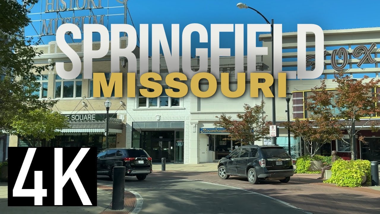 Road Tour of Springfield, Missouri in 4K - Driving in Downtown Springfield MO - Driving Tour