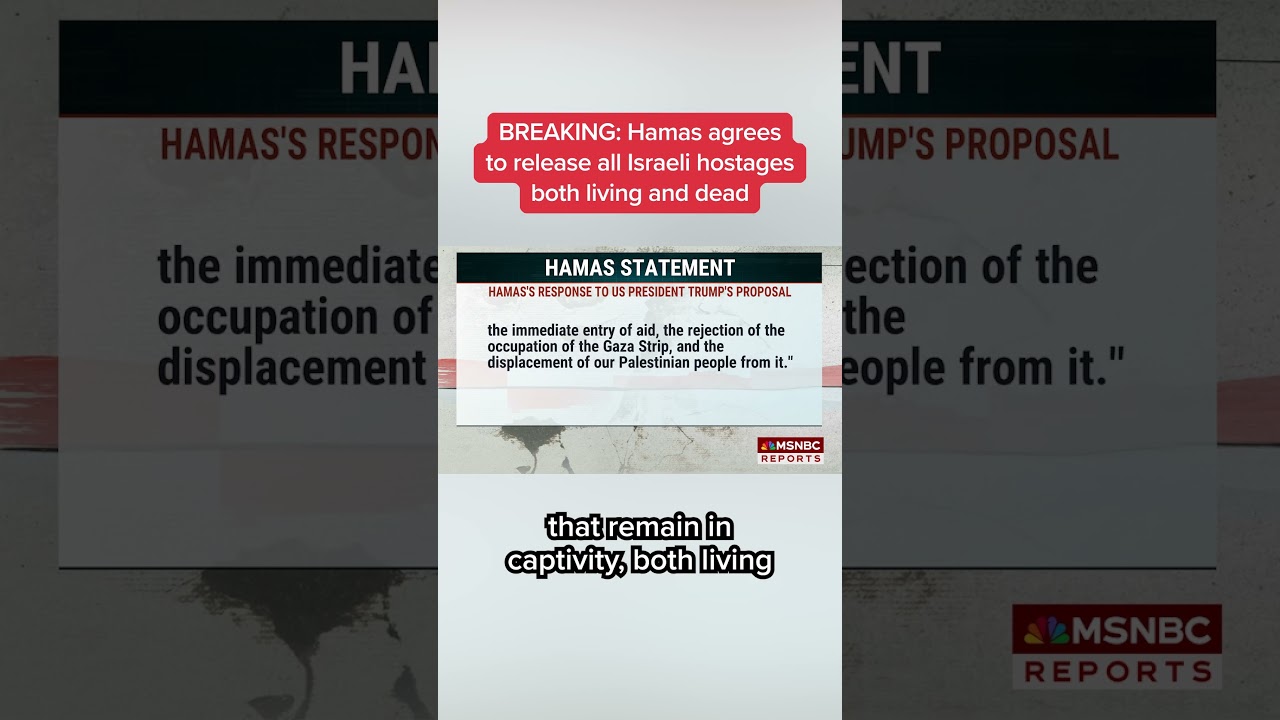 BREAKING: Hamas agrees to release all Israeli hostages both living and dead