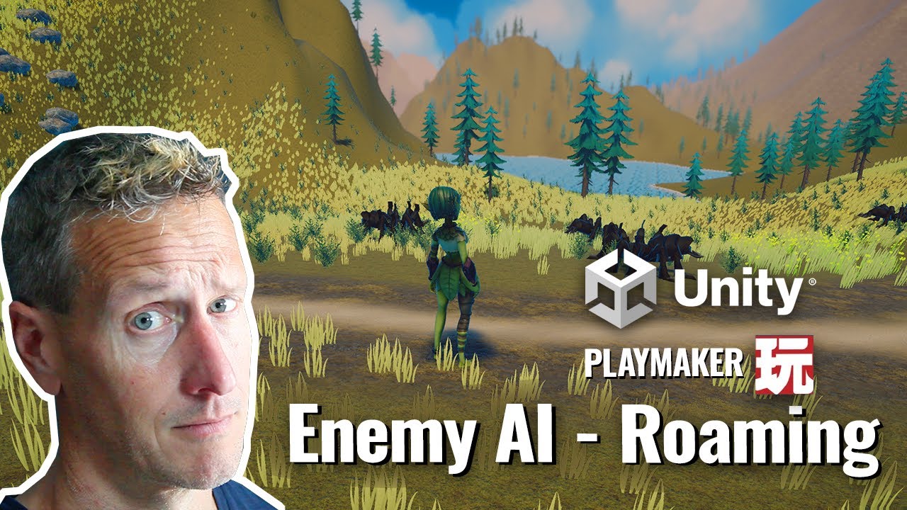 Третье лицо в Unity и Playmaker — роуминг ИИ базового врага