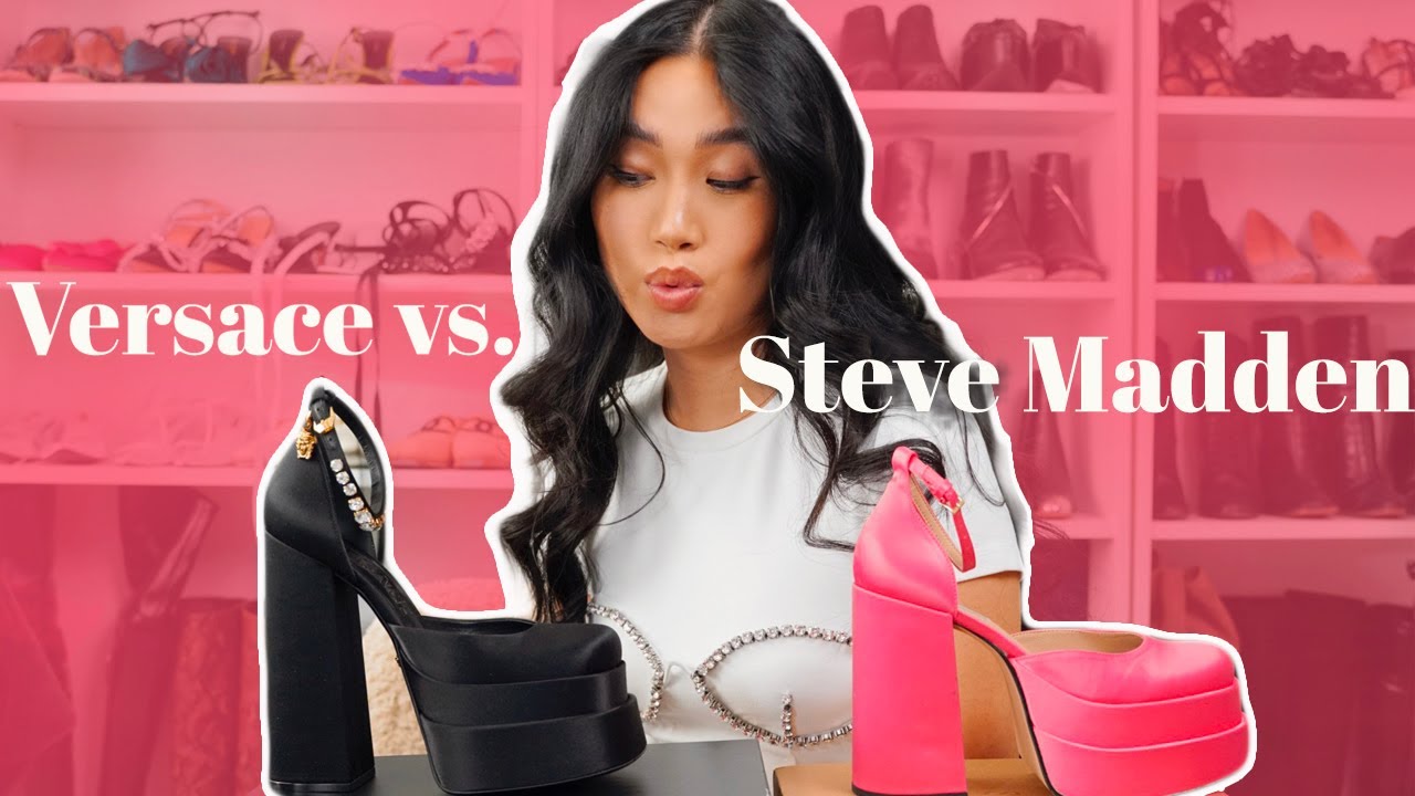 VERSACE MEDUSA VS STEVE MADDEN CHARLIZE | PLATFORM PUMPS UNBOXINGS, REVIEW AND COMPARISON