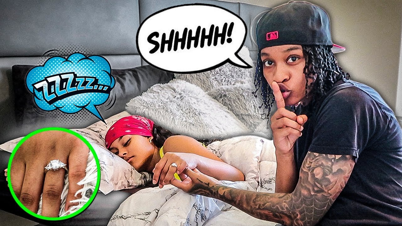 Putting An Engagement Ring On Girlfriend While She’s Asleep... *Emotional*