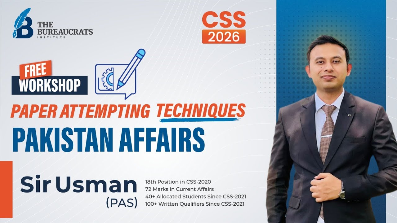 Paper attempting techniques and paper presentation| CSS Pakistan Affairs | Sir Usman (PAS)