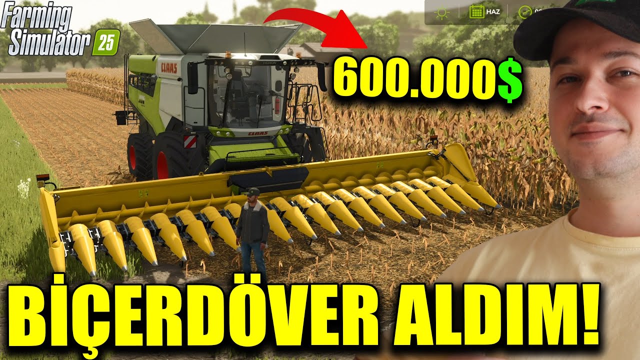 YENİ DEVASA BİÇERDÖVER SATIN ALDIM! 600.000$! MISIR HASAT ETTİK!  Farming Simulator 2025 #7