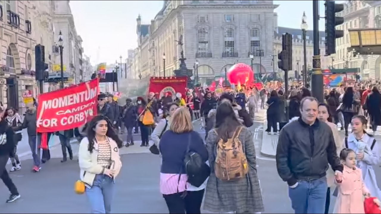 London protester gather in central London United Kindom