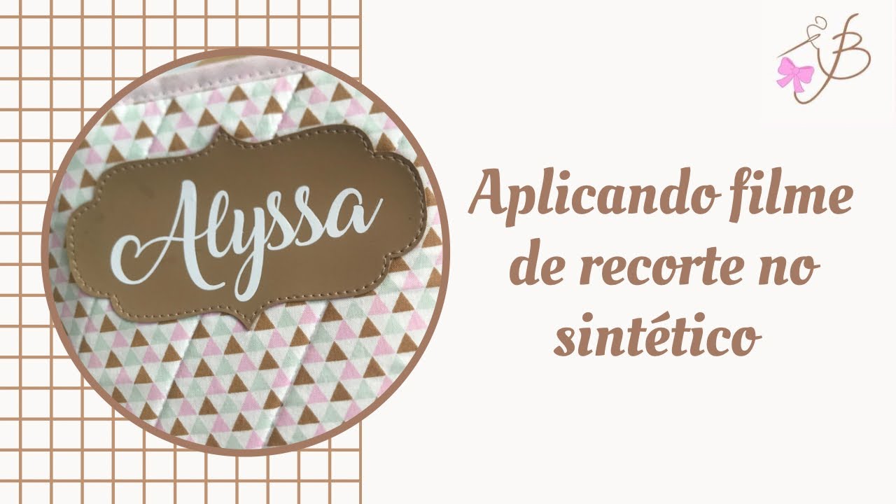 Aplique filme de recorte no sintético 