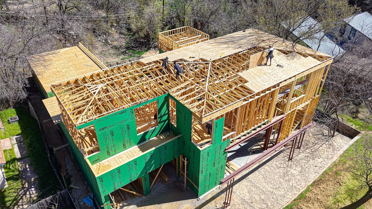 Framing a Full House Start to Finish | Satisfying Construction ASMR