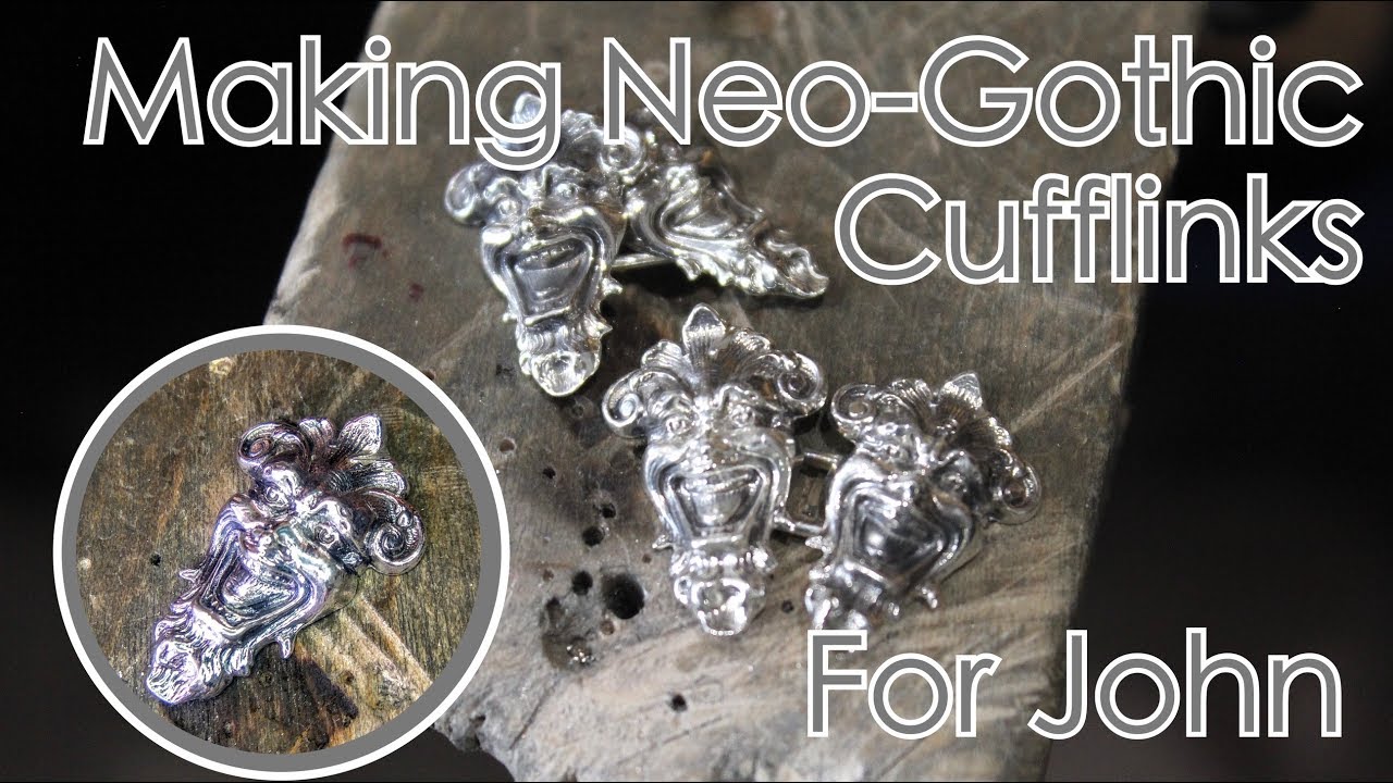 Making Neo-Gothic Jester Cufflinks For John Out Of An 1800's Silver Pin