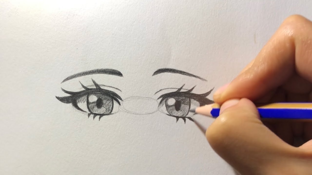 How to draw anime eyes step by step 