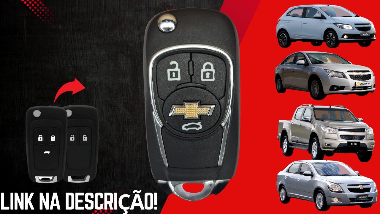 Chave canivete Cruze Onix Spin Cobalt S10 Nova Tracker nova - Modelo Novo