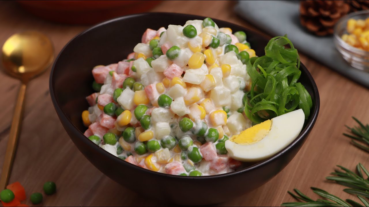 السلطة الروسية الشهية بالطريقة الاصلية والطعم المميز 🥰 😍