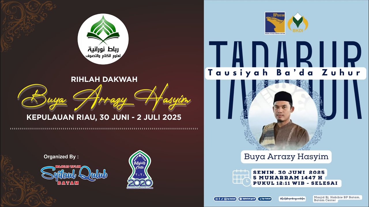 #1 - MUKHTASHAR IHYA' ULUMUDDIN OLEH BUYA ARRAZY HASYIM DI MASJID BJ HABIBIE BP BATAM