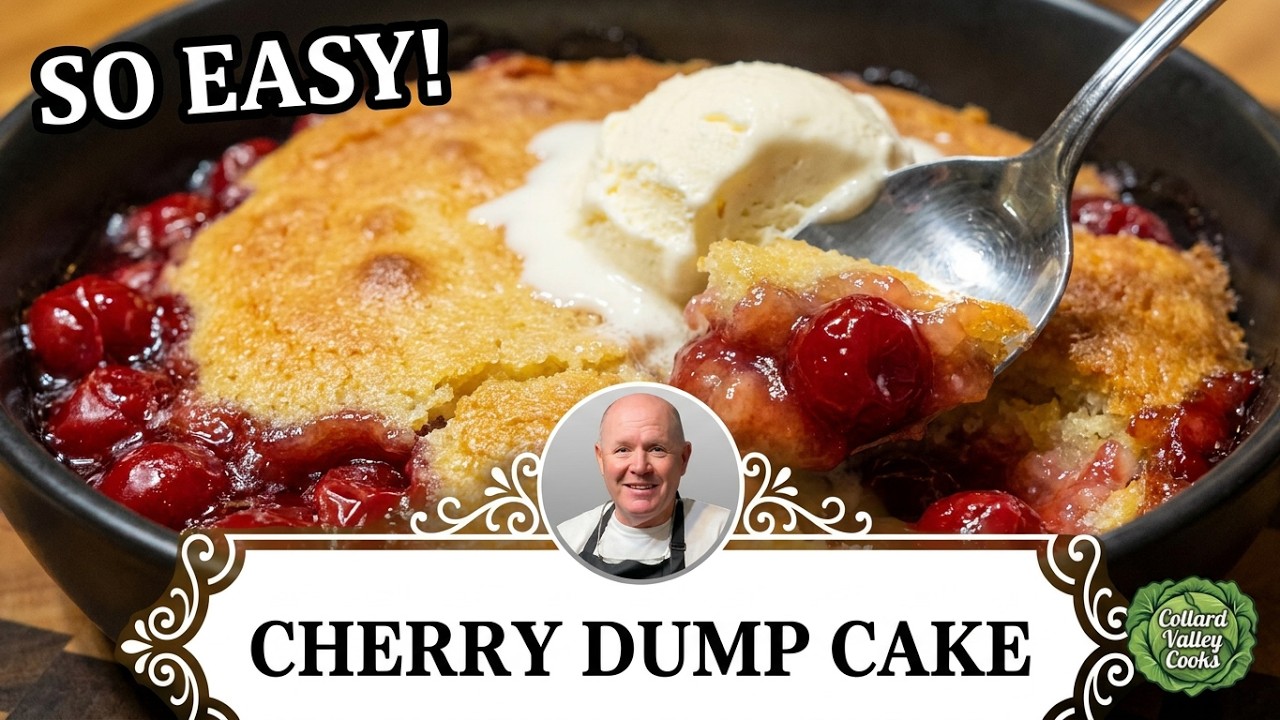 Buttery Cherry Cobbler - Cherry Dump Cake - Church Cookbook Recipes
