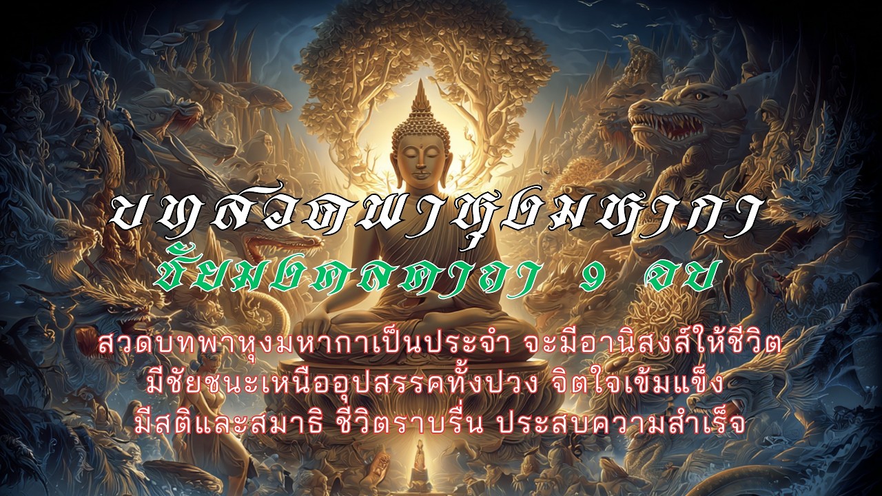 บทสวดพาหุงมหากา | บทสวดสรรเสริญชัยชนะของพระพุทธเจ้าที่มีเหนืออริพาลชนถึง 8 ครั้ง