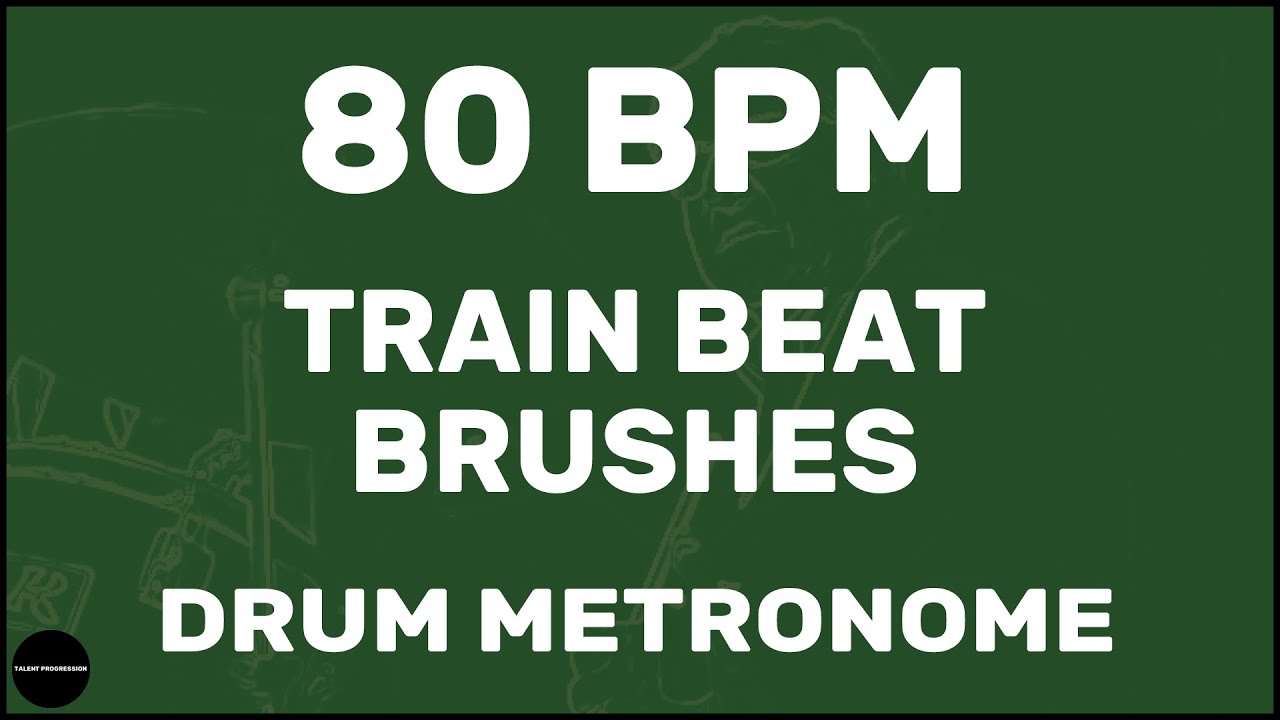Train Beat Brushes | Drum Metronome Loop | 80 BPM