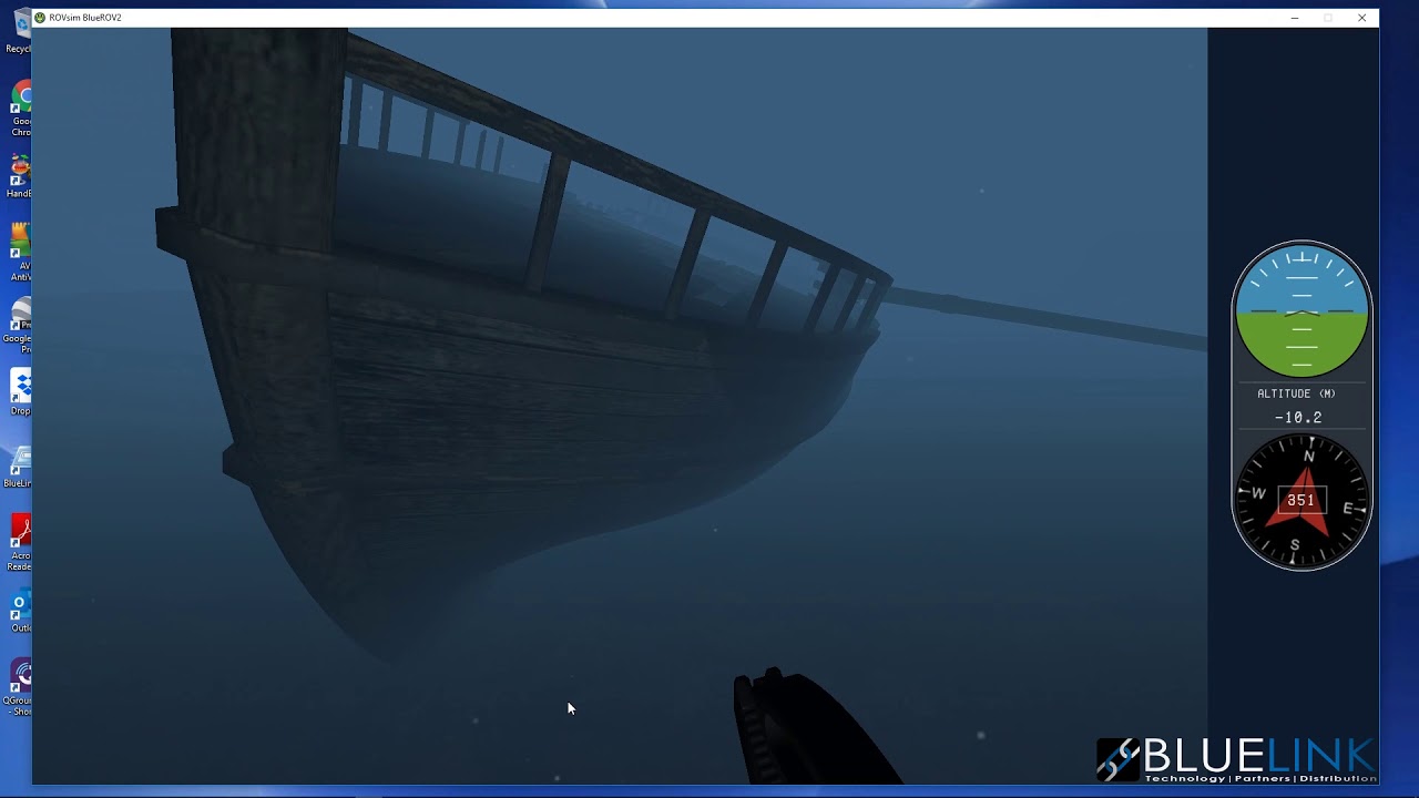 BlueROV2 Simulation Software - ROV Simulator