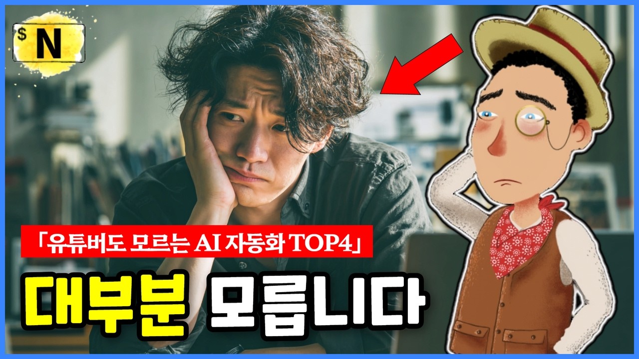 대부분의 유튜버도 몰라서 못 쓰는 AI 자동화 TOP4 (뻔한거 아님)