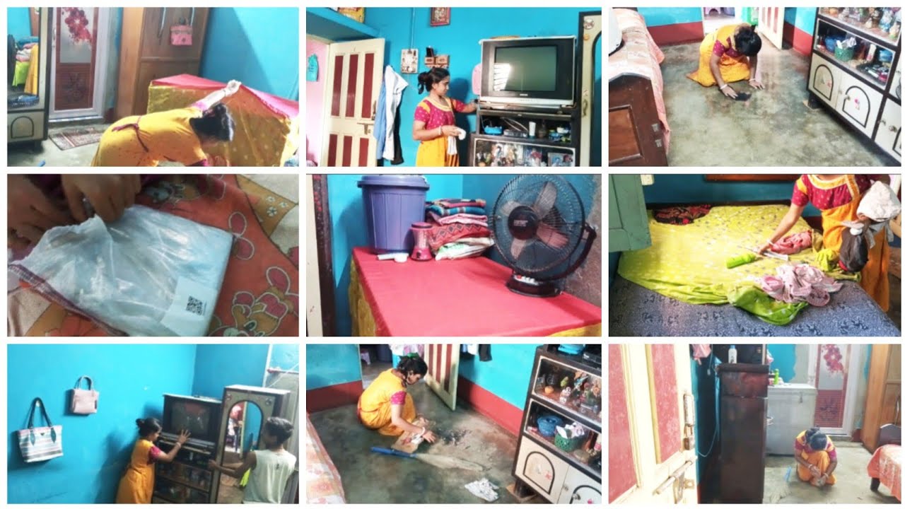 🪴পূজো উপলক্ষে বেডরুম নতুন করে সাজিয়ে নিলাম।। bedroom decoration//Organization// makeover✅