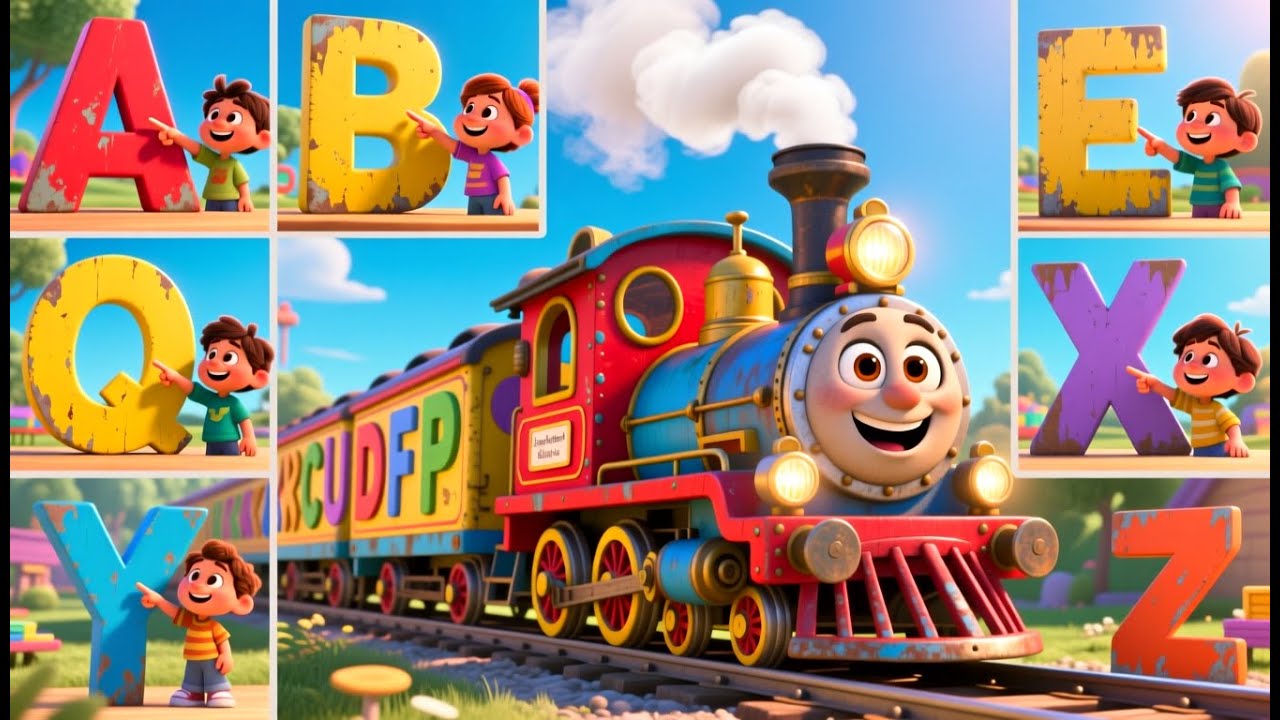 The Alphabet Train 🚂 | ABC Song A–Z | Learn Letters with Animals | Kids Learning Video