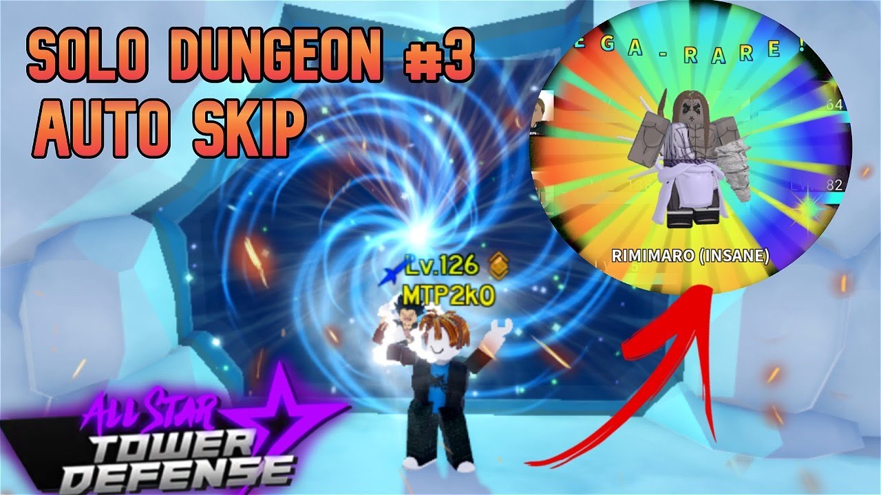 How To Solo Dungeon #3 | Full Auto Skip | All Star Tower Defense