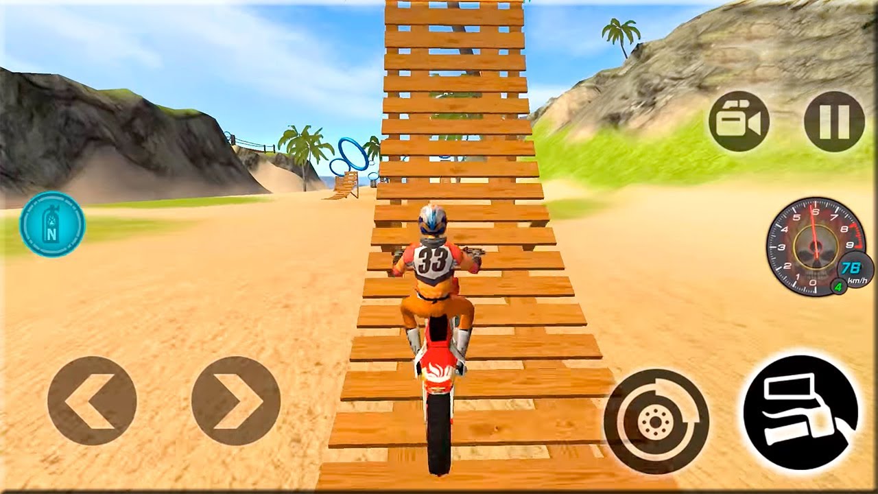 Motocross Beach Bike Stunt Racing Game - Motor Racer Games - Gameplay Android