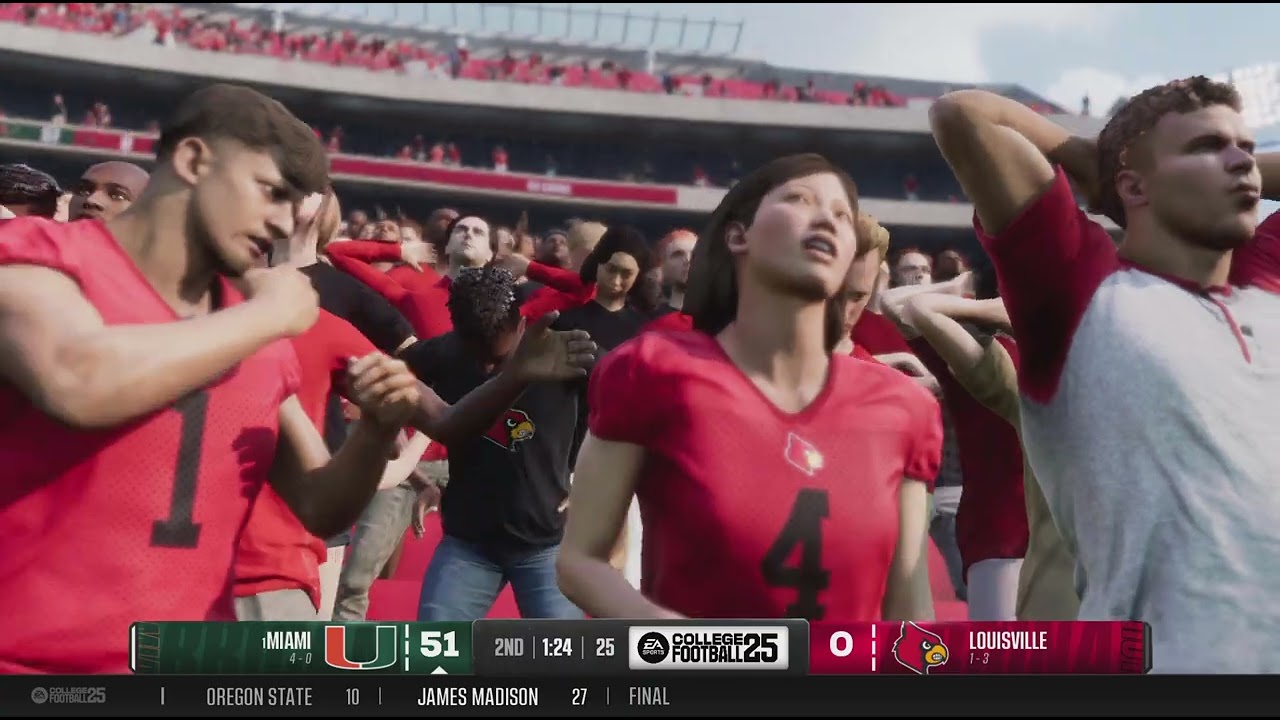 Pick 6 for a touchdown. University of Miami Hurricanes.