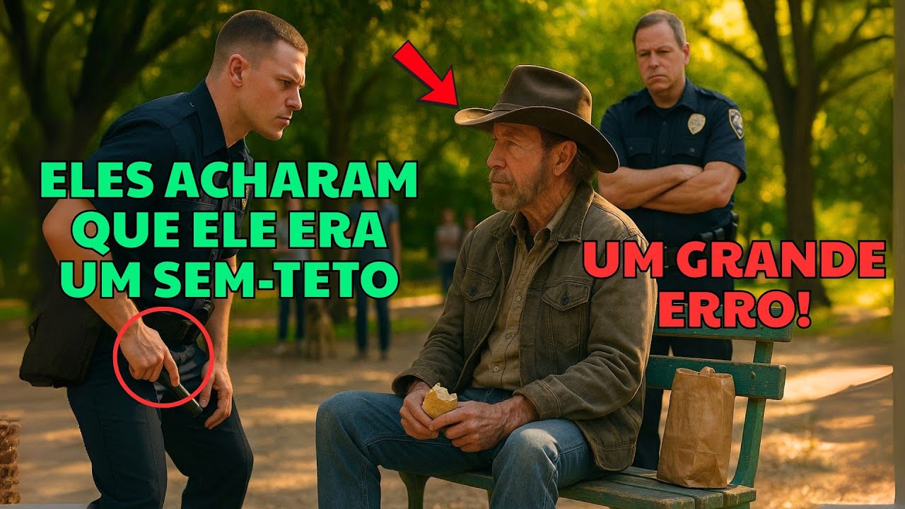 Chuck Norris se disfarça de sem-teto para testar a polícia! O que acontece em seguida é loucura