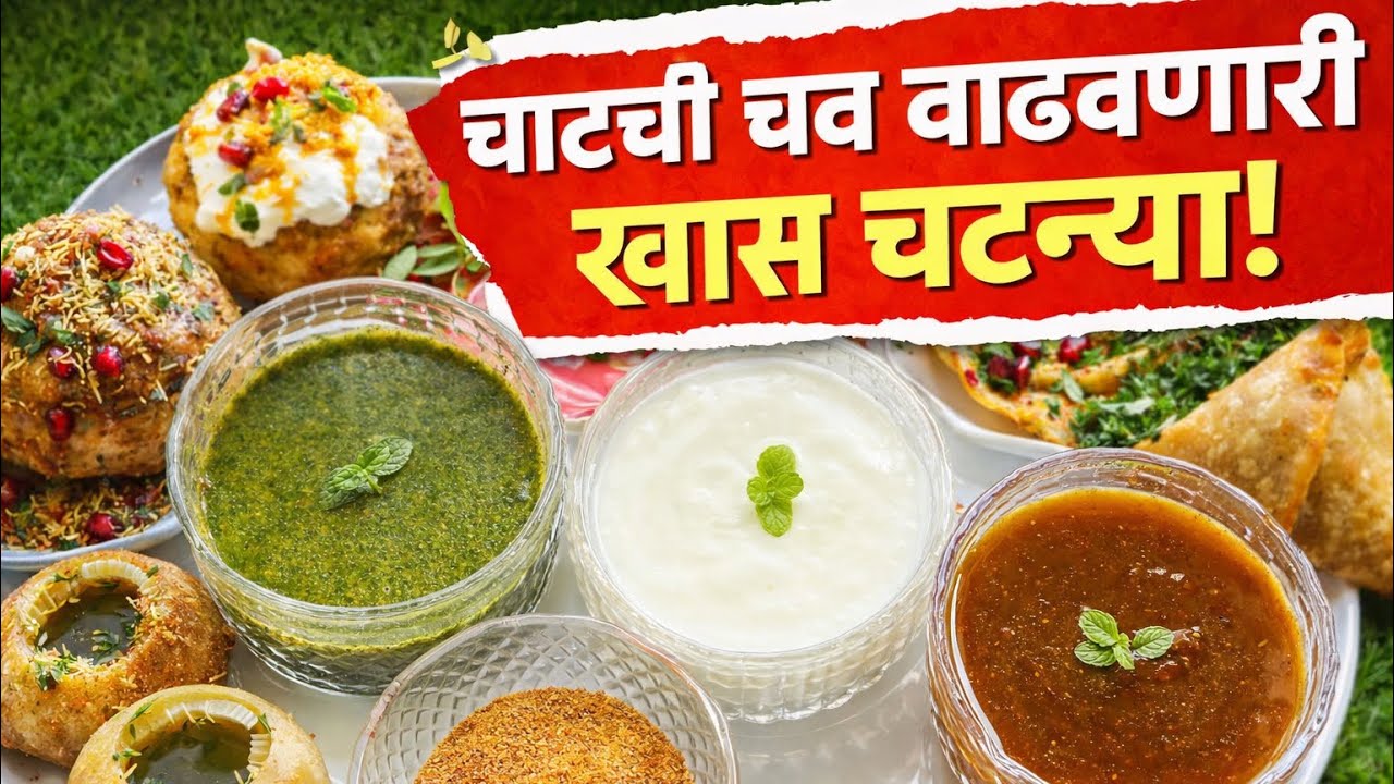   चाटची चव वाढवणारी खास चटण्या l पाणीपुरी, दहीपुरी, समोसा चाट, आलू टिक्की साठी परफेक्ट!