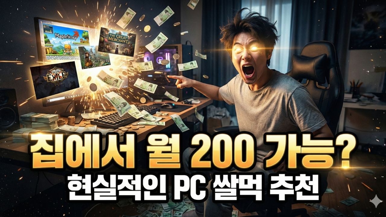 퇴근 후 2시간, 직장인도 가능한 짭짤한 PC쌀먹 부업 게임 TOP 3