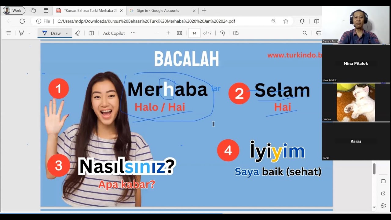 Kursus Bahasa Turki Gratis: Pelajaran Ke-2