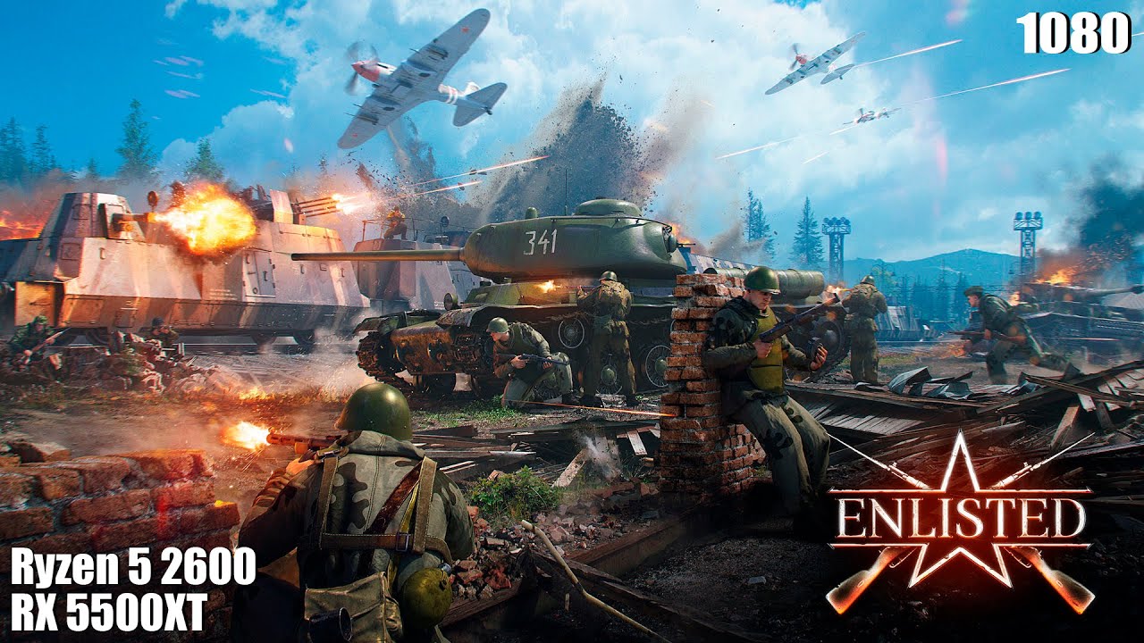 Enlisted | Ryzen 5 2600 RX 5500XT | GameplayBenchMark
