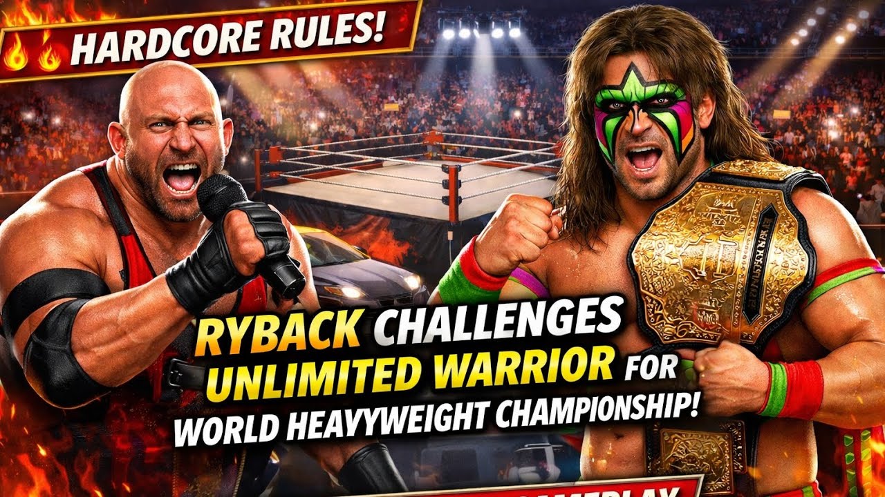 RAYBACK CHALLENGE UNLIMITED WORRIER FOR HARDCORE MATCH IN WRESTLING EMPIRE #wwe #johncena #rock  